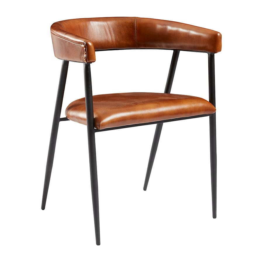 MARIO Armchair - Genuine Tawny Leather
