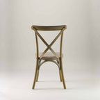 Mottled Grey crossback chair – rattan seat pad
