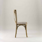 Mottled Grey crossback chair – rattan seat pad