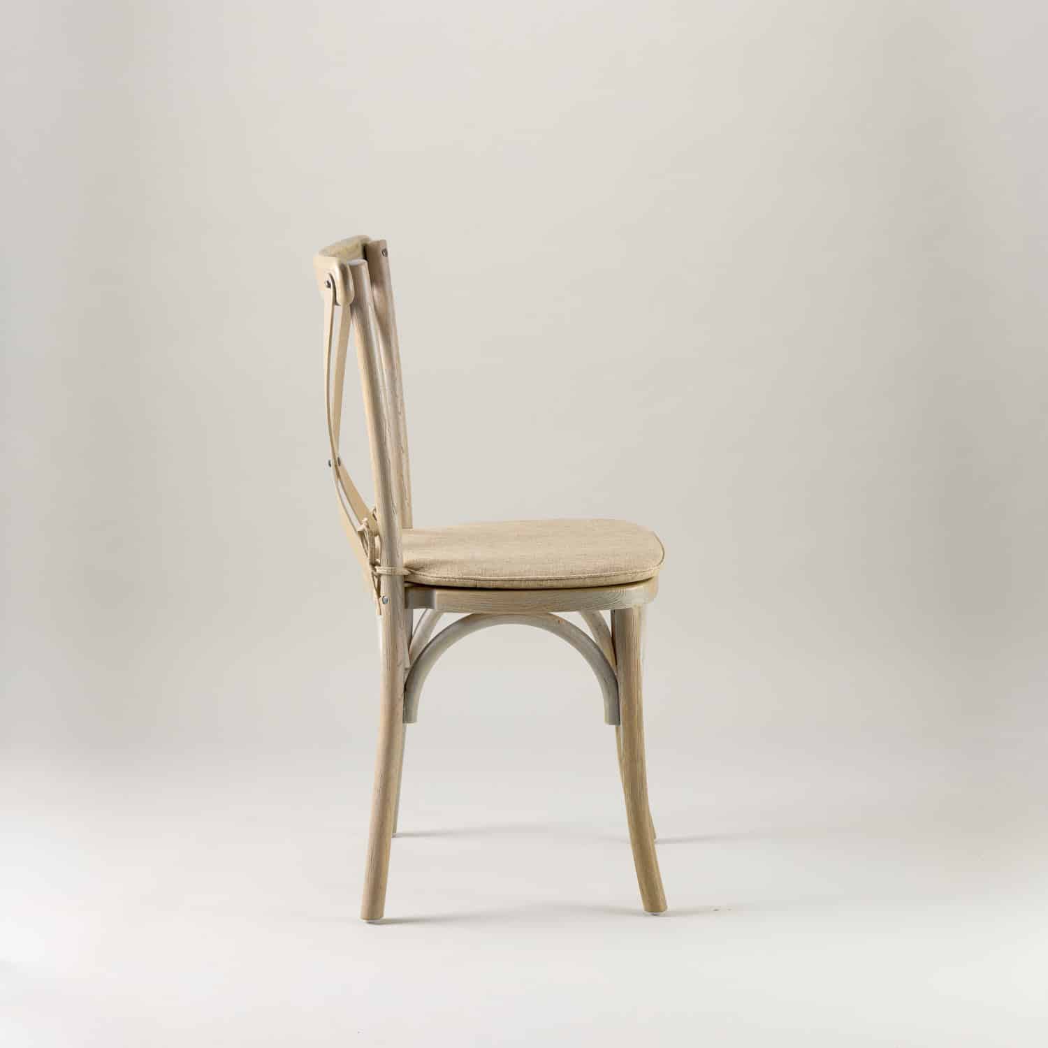 Mottled Grey crossback chair – tie on seat pad