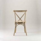 Mottled Grey crossback chair – tie on seat pad