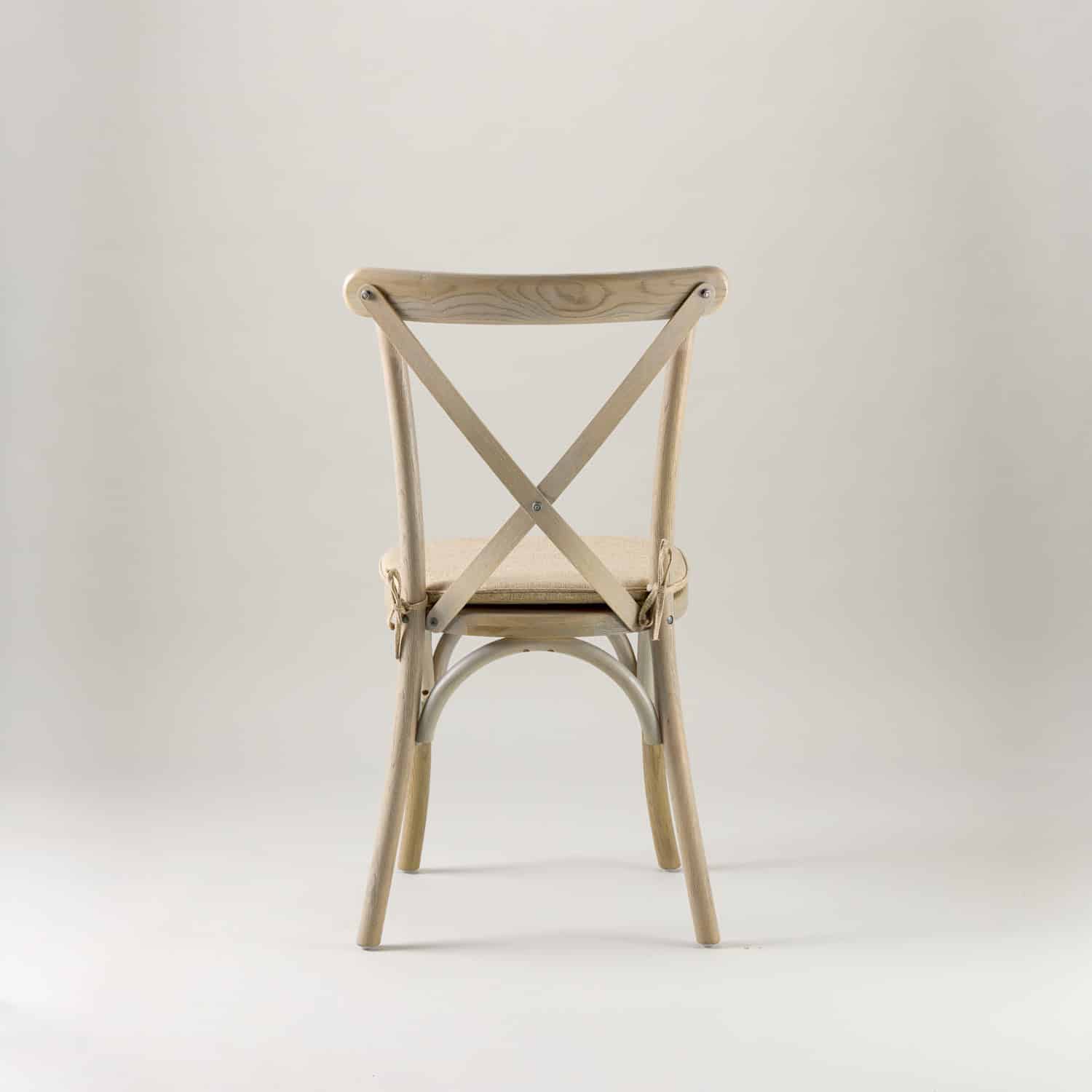 Mottled Grey crossback chair – tie on seat pad