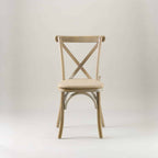 Mottled Grey crossback chair – tie on seat pad