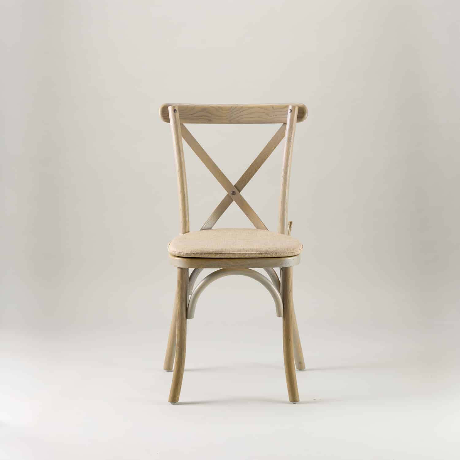 Mottled Grey crossback chair – tie on seat pad