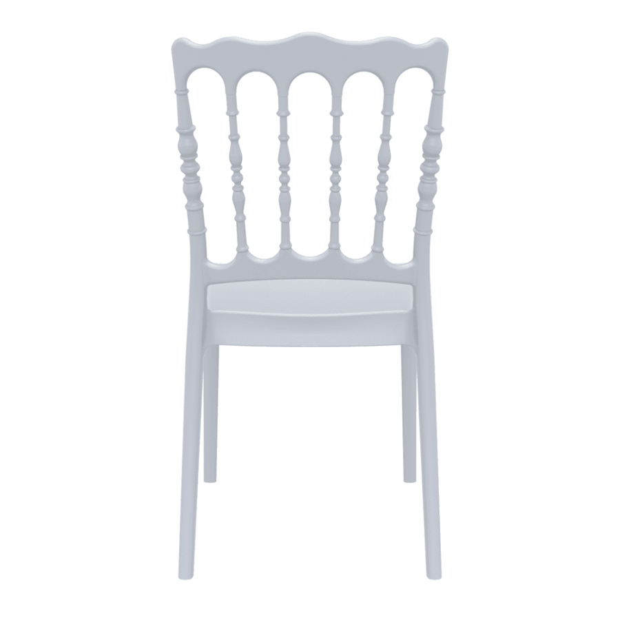 Napoleon Side Chair Silver Grey Back