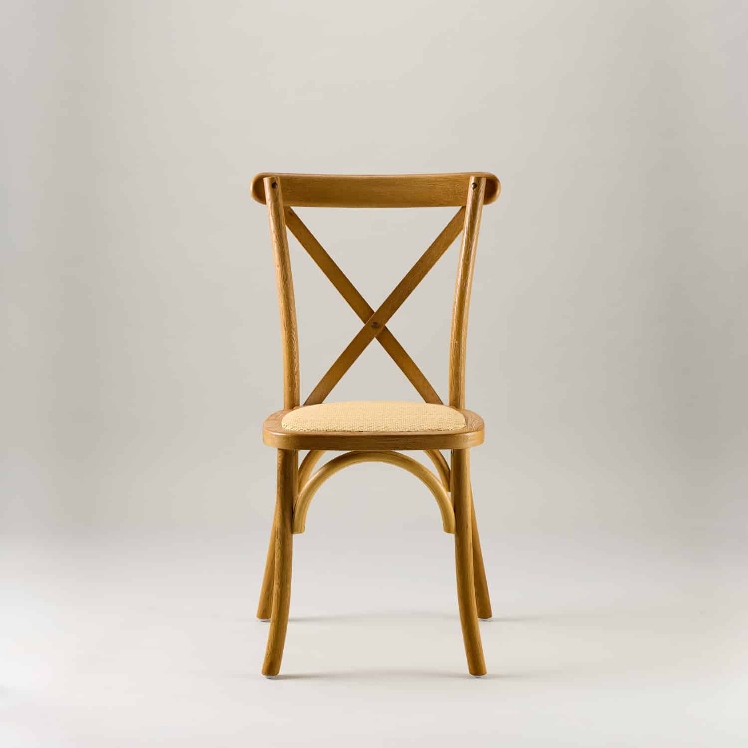 Natural Elm crossback chair – rattan seat pad