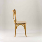 Natural Elm crossback chair – tie on seat pad