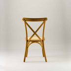 Natural Elm crossback chair – rattan seat pad