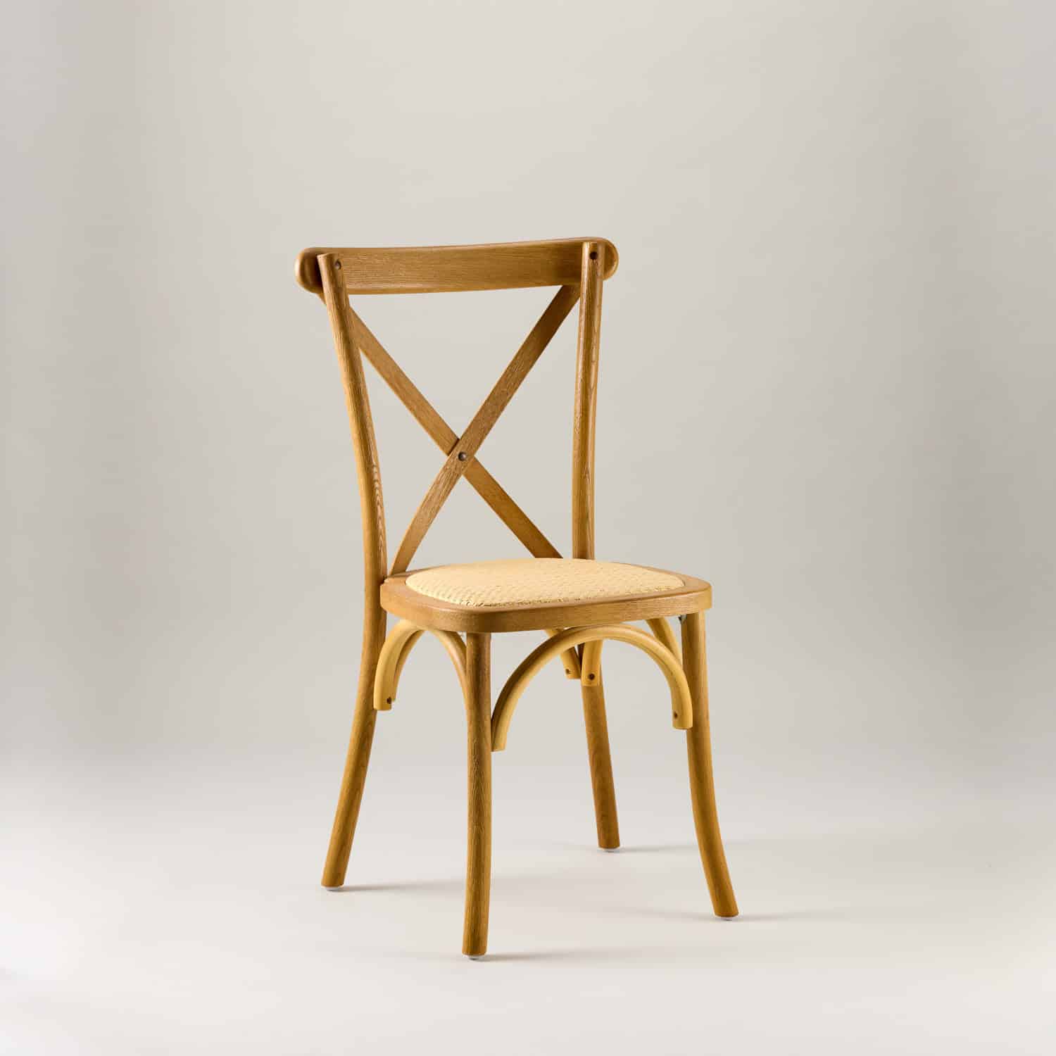 Natural Elm crossback chair – rattan seat pad