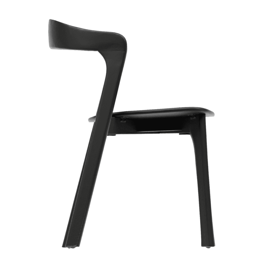 Nina Stacking Side Chair Black Side