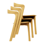 Nina Stacking Side Chair Natural Oak Stacking