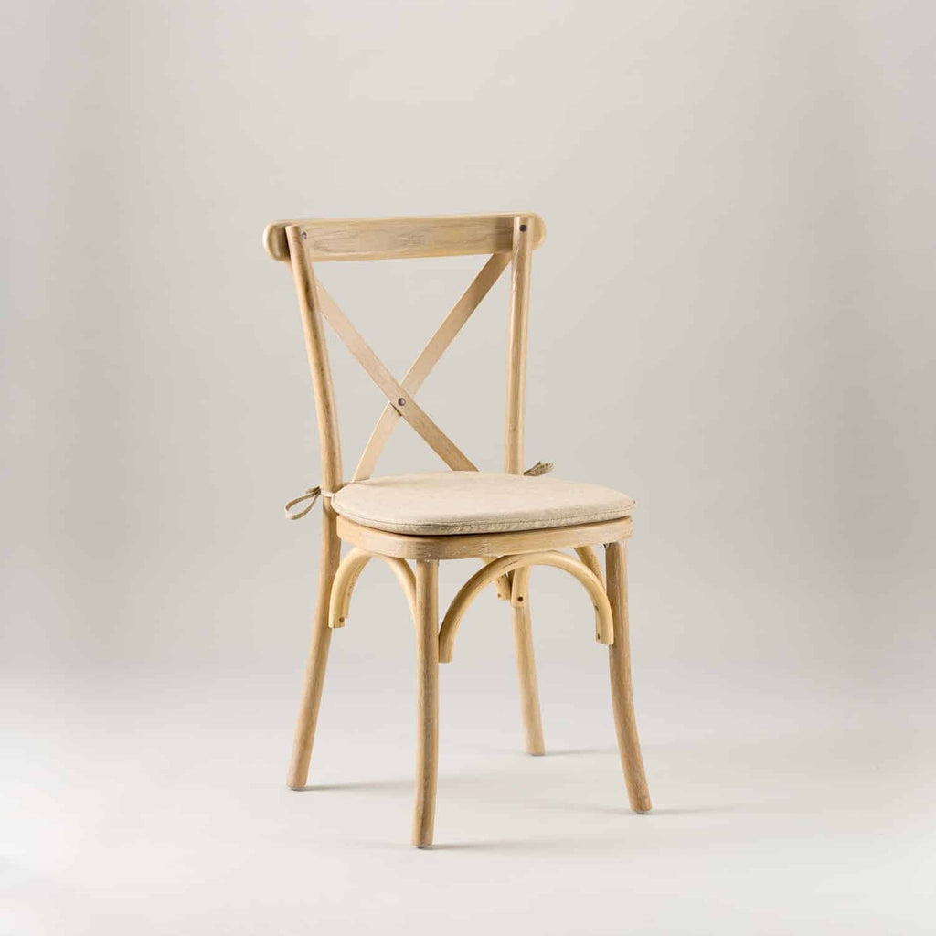 Nordic oak crossback chair – tie on seat pad