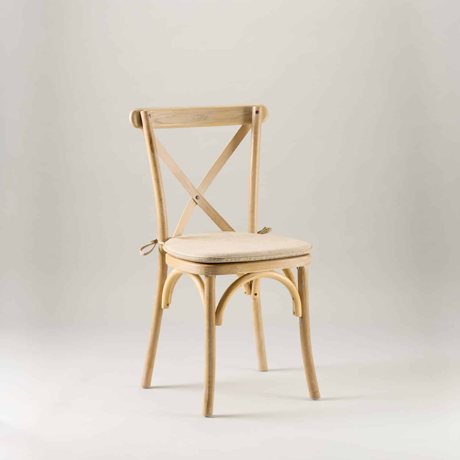 Nordic oak crossback chair – tie on seat pad