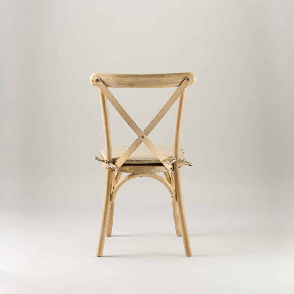 Nordic oak crossback chair – tie on seat pad