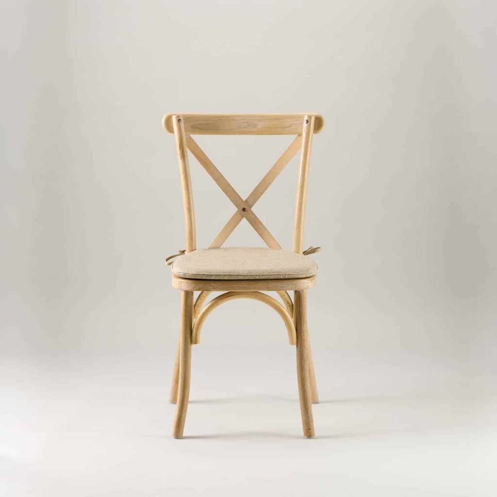 Nordic oak crossback chair – tie on seat pad