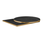 Omega Laminate Table Top - Black Marble