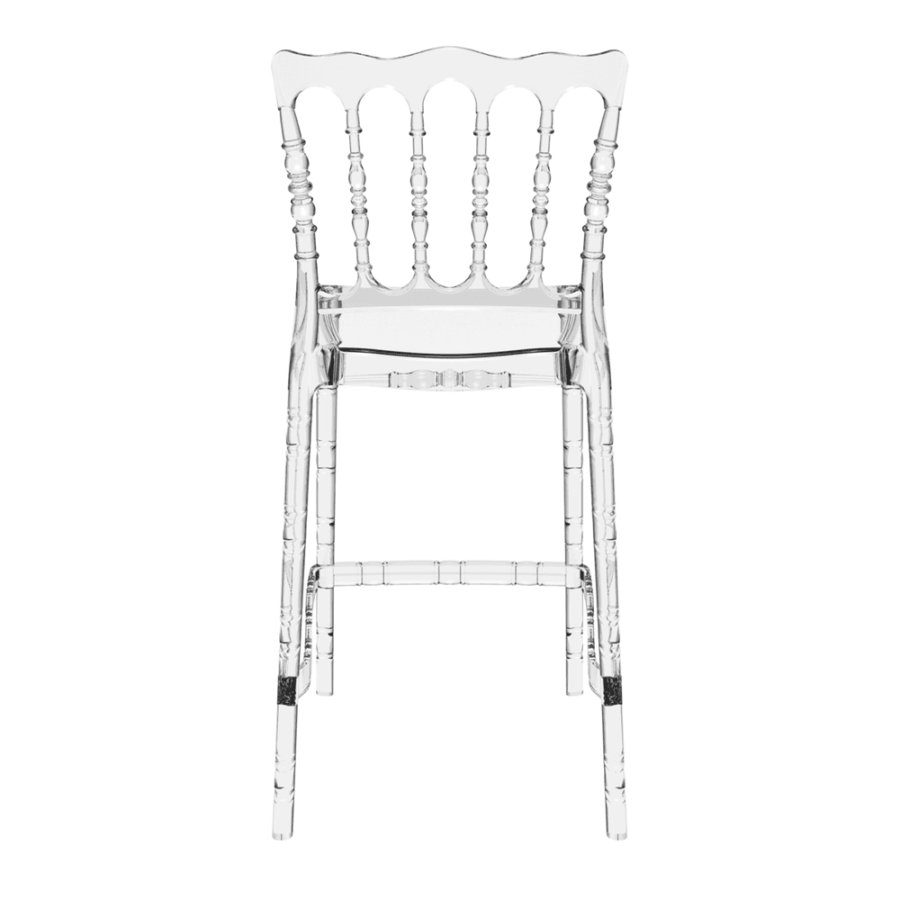 Opera Bar Stool 65 Clear Transparent Back