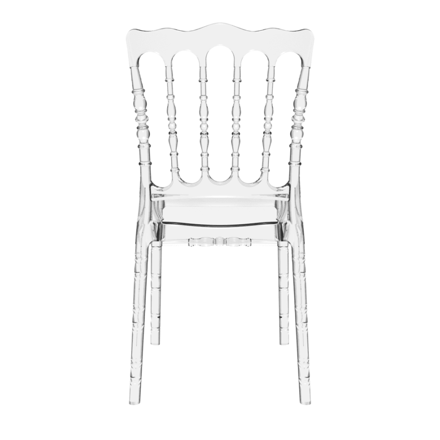 Opera Side Chair Clear Transparent Back