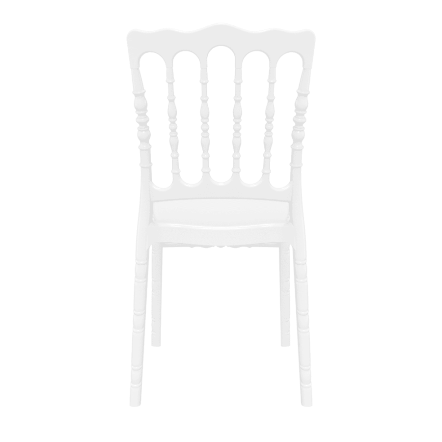 Opera Side Chair Glossy White Back