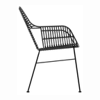 Palm Stacking Armchair Black Side