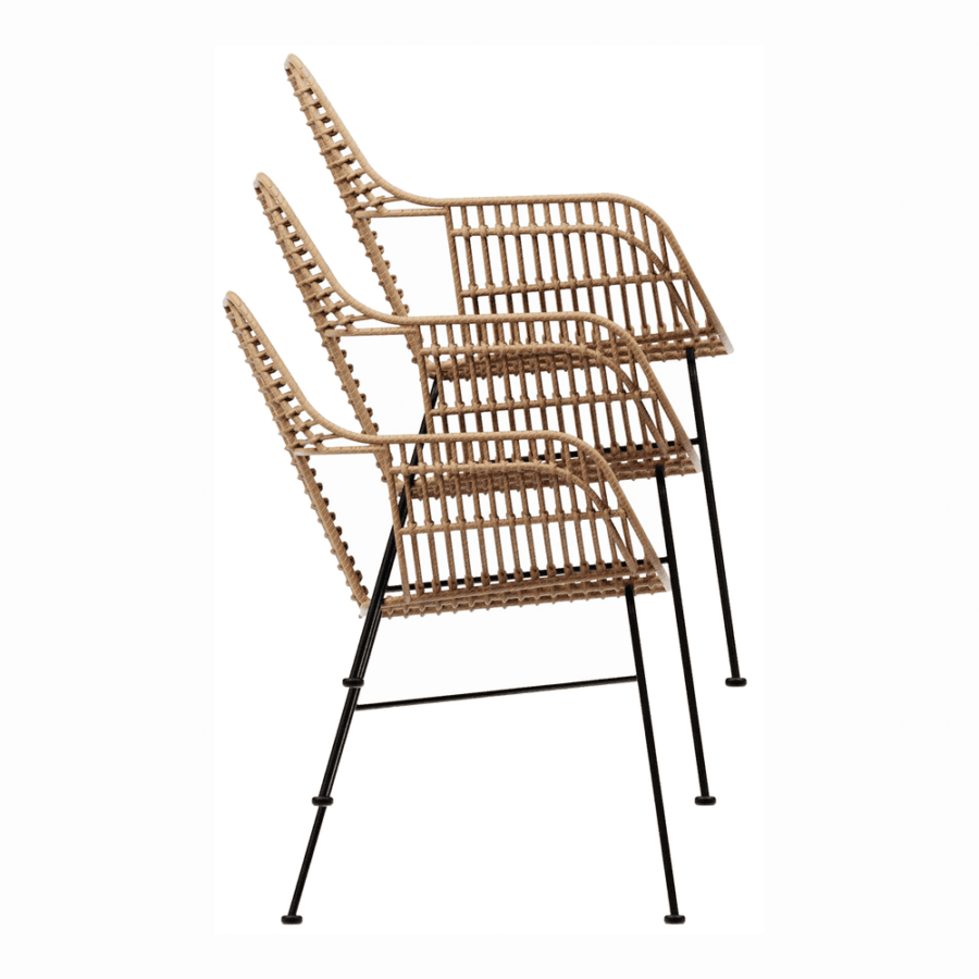 Palm Stacking Armchair Natural Stacking