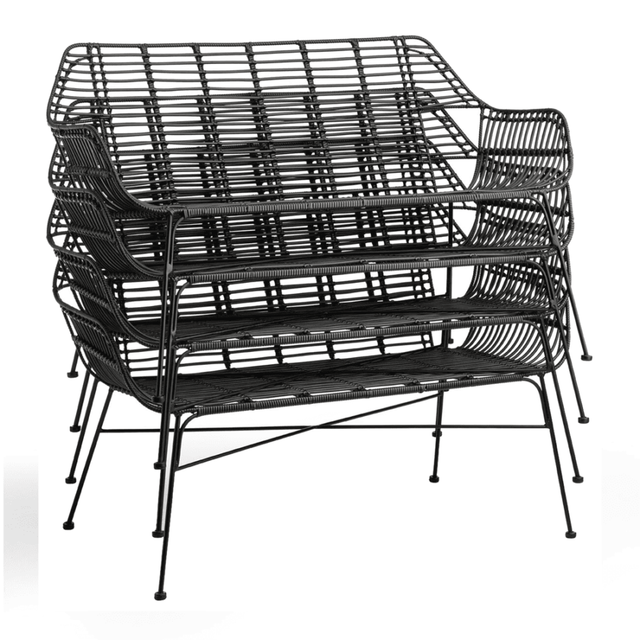 Palm Stacking Bench Black Stacking 1