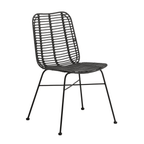 Palm Stacking Side Chair Black