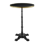 PARISIAN Complete Bar Height Table - Flat Auto-Adjust - Black with Gold Rim