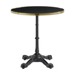 PARISIAN Complete Dining Table - Flat Auto-Adjust - Black with Gold Rim