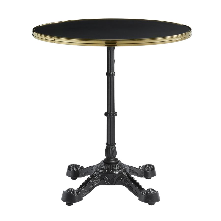 PARISIAN Complete Dining Table - Flat Auto-Adjust - Black with Gold Rim