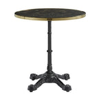parisian complete dining table flat auto adjust dark marble 60cm dia za.3084ct