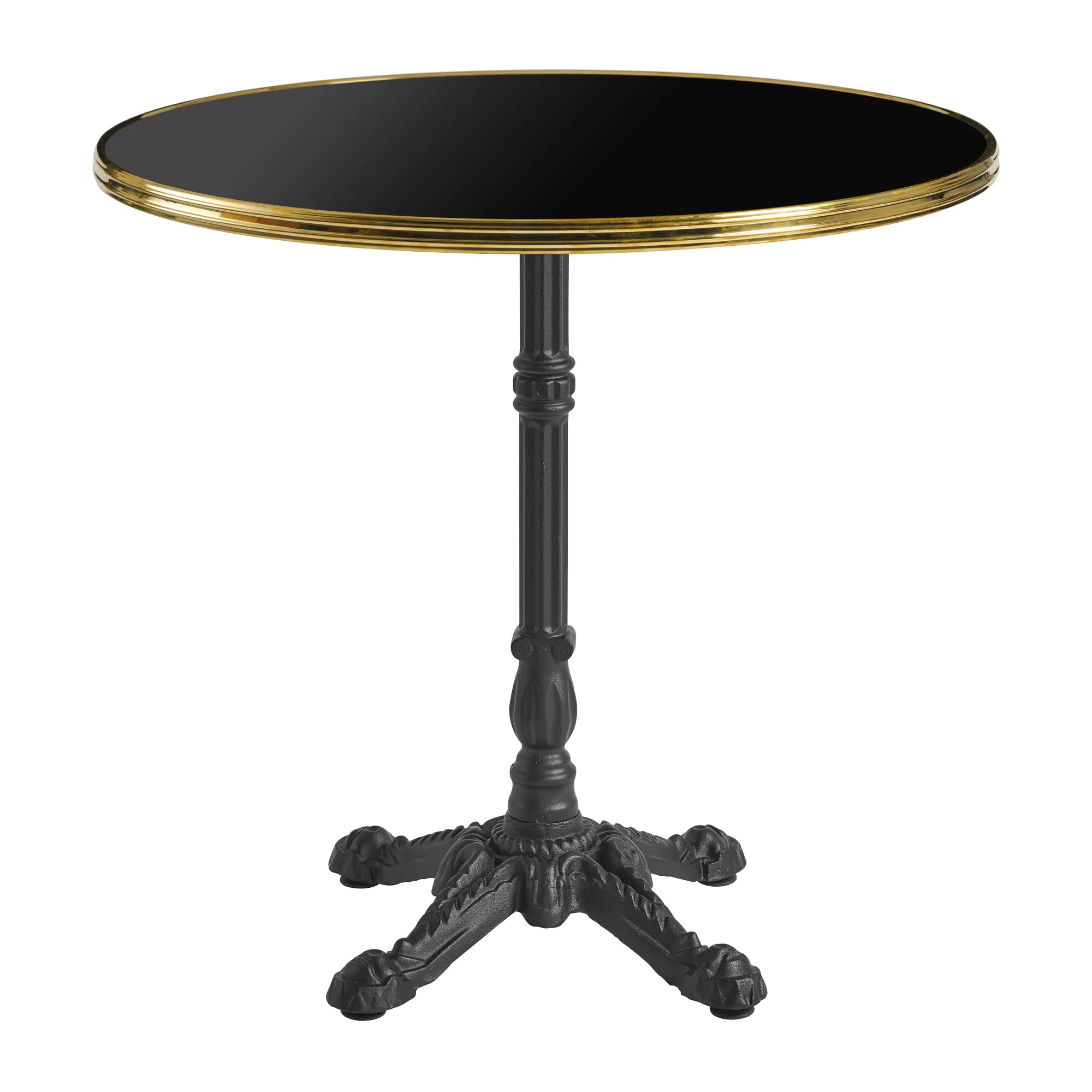 Parisian Dining Height Table Round Black Gold Rim Nevada Table Base