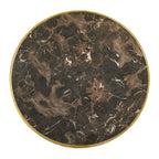 parisian table tops dark marble gold rim top view