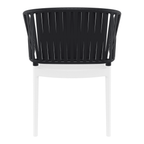 Portofino Armchair Black White Back