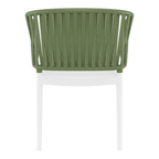 Portofino Armchair Olive Green White Back