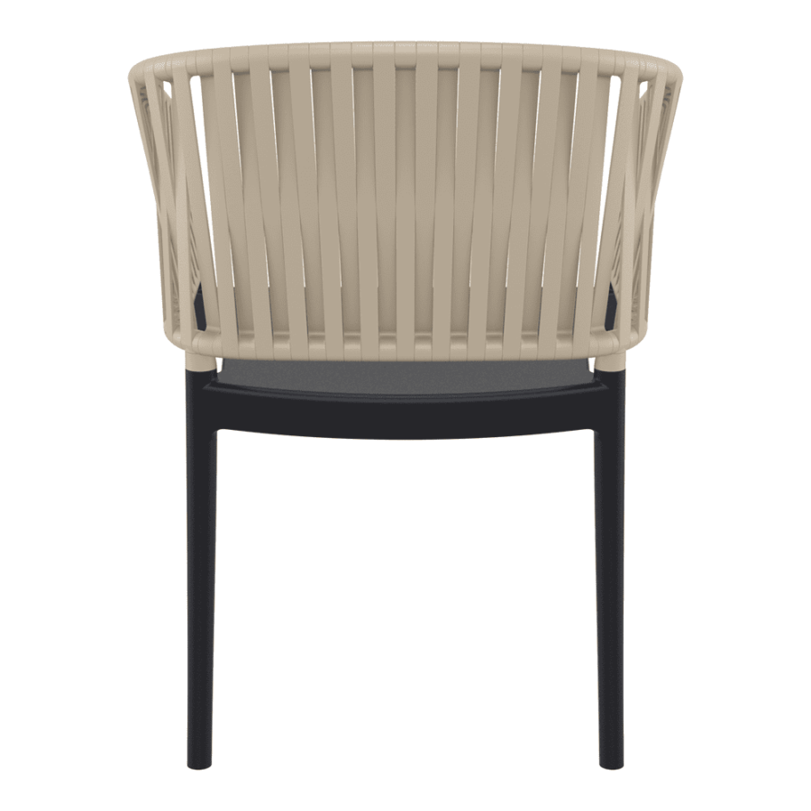 Portofino Armchair Taupe Black Back