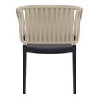 Portofino Armchair Taupe Black Back