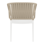 Portofino Armchair Taupe White Back
