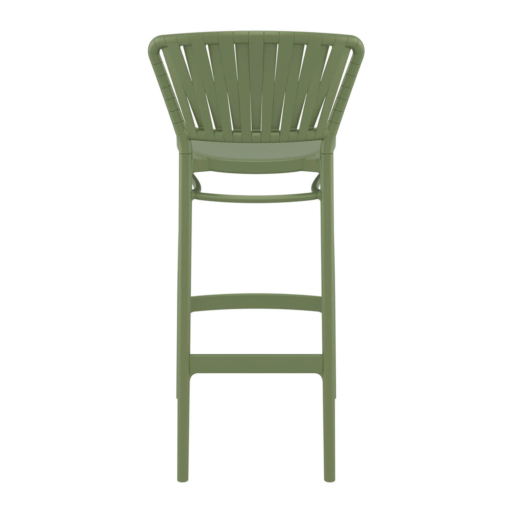 Portofino Bar Stool 75 Olive Green Back