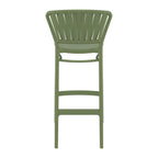 Portofino Bar Stool 75 Olive Green Back