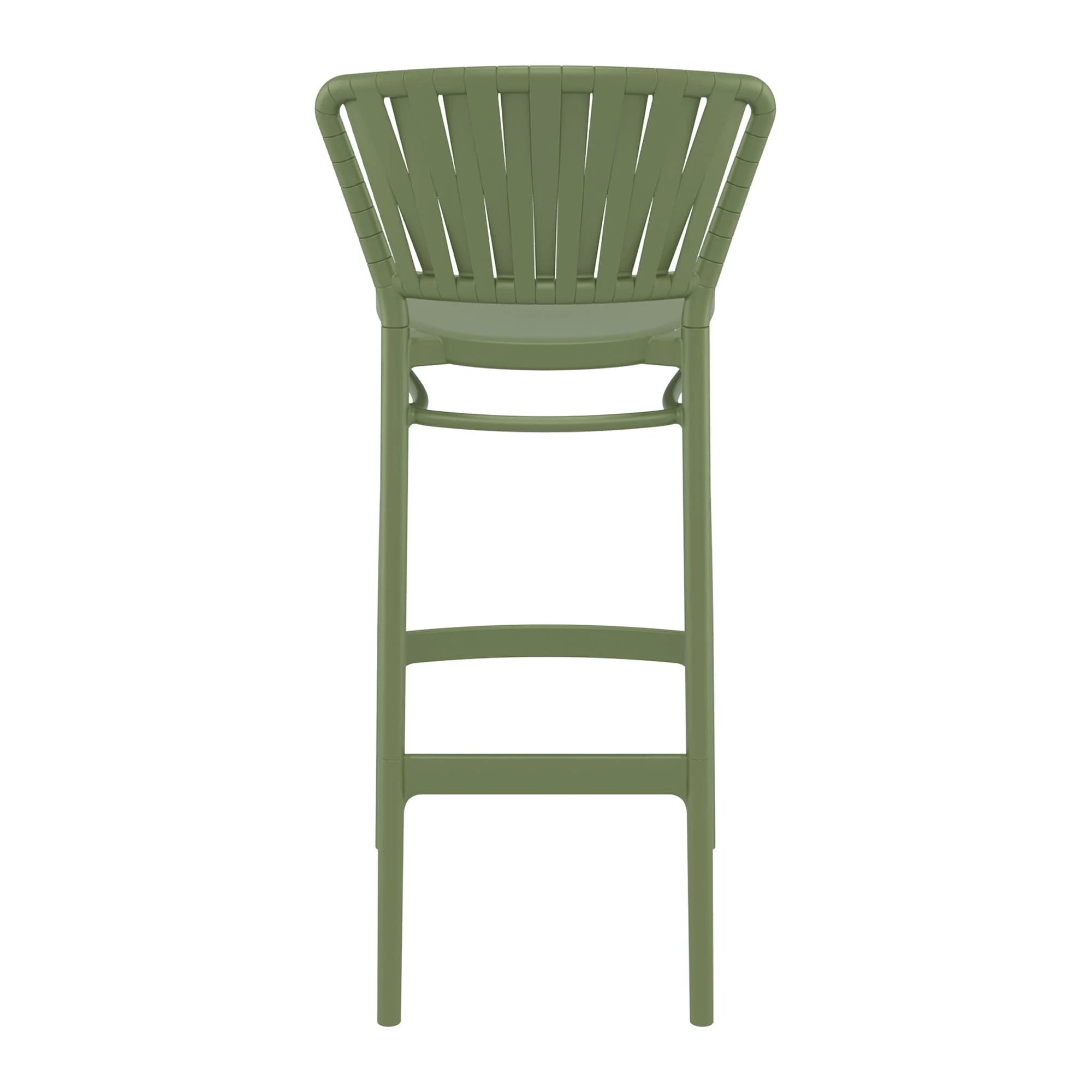 Portofino Bar Stool 75 Olive Green Back