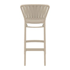 Portofino Bar Stool 75 Taupe Back