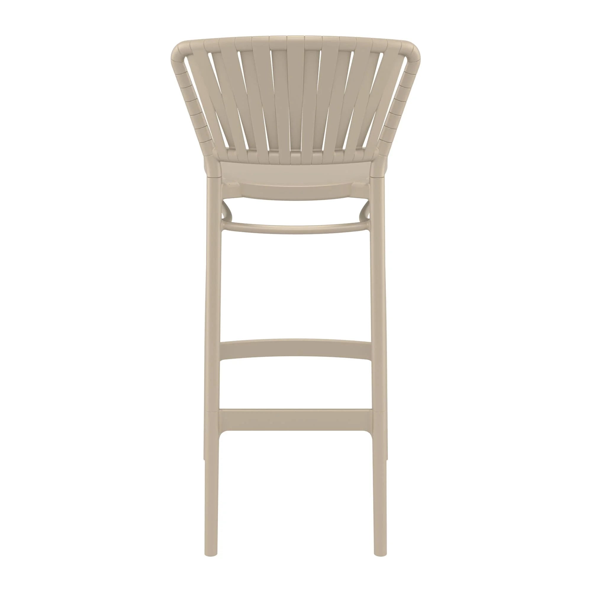 Portofino Bar Stool 75 Taupe Back