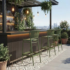 Portofino Bar Stool Green Square