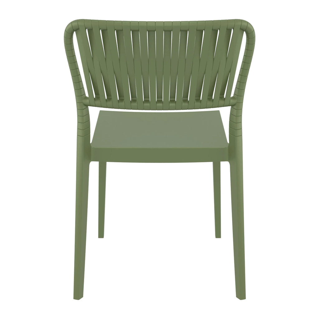 Portofino Side Chair Olive Green Back