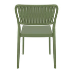Portofino Side Chair Olive Green Back