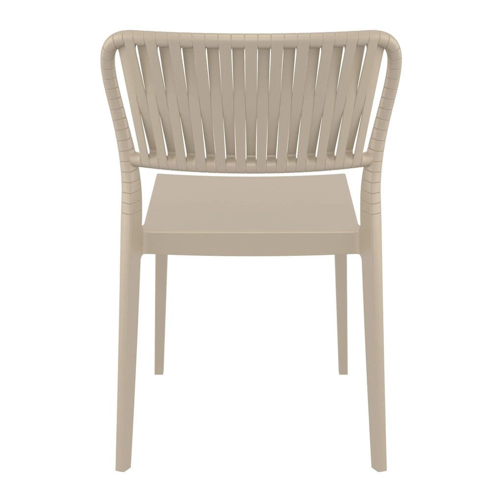 Portofino Side Chair Taupe Back