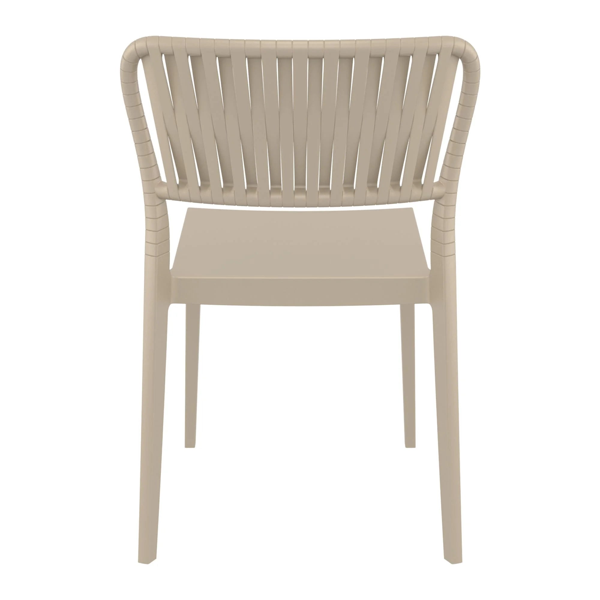 Portofino Side Chair Taupe Back