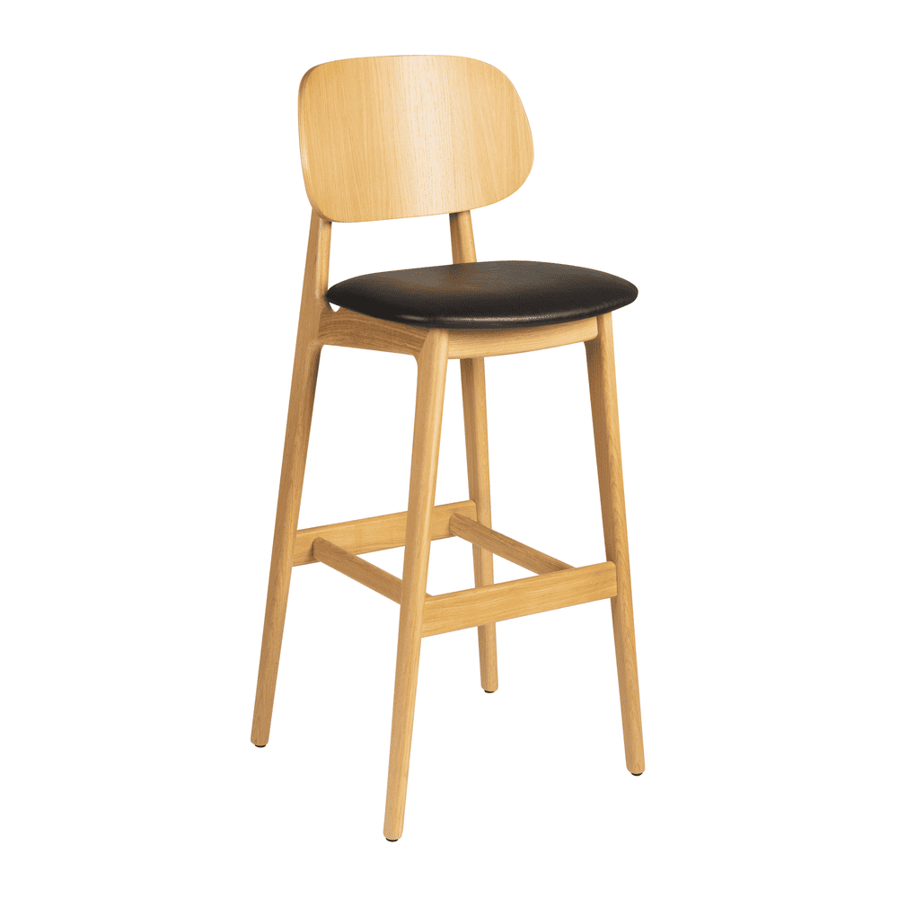 Relish Bar Stool - Natural Oak - Lascari Seat Pad