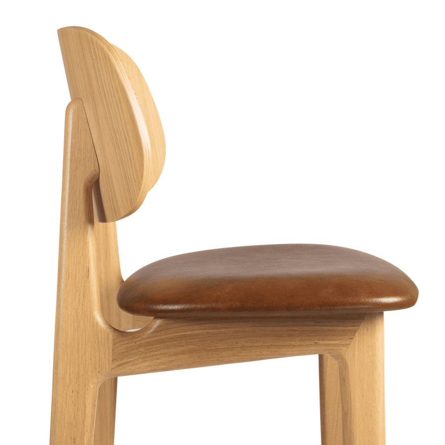 Relish Bar Stool Oak Seat Pad Detail1